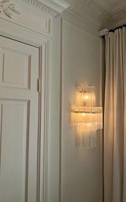 Murano Wall Lamp 'TUBULAR' in White Color.