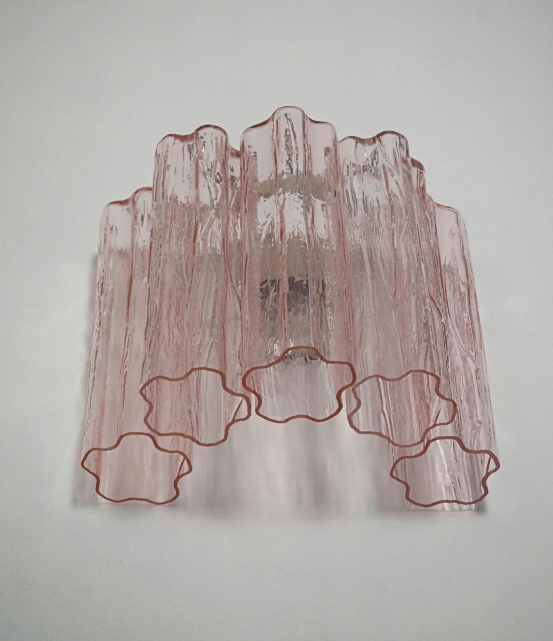 Pink Murano Wall Lamp 'TUBULAR' [MINI]