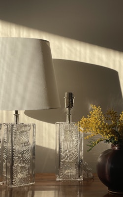 Pair of 1970's Pukeberg Squared Table Lamps