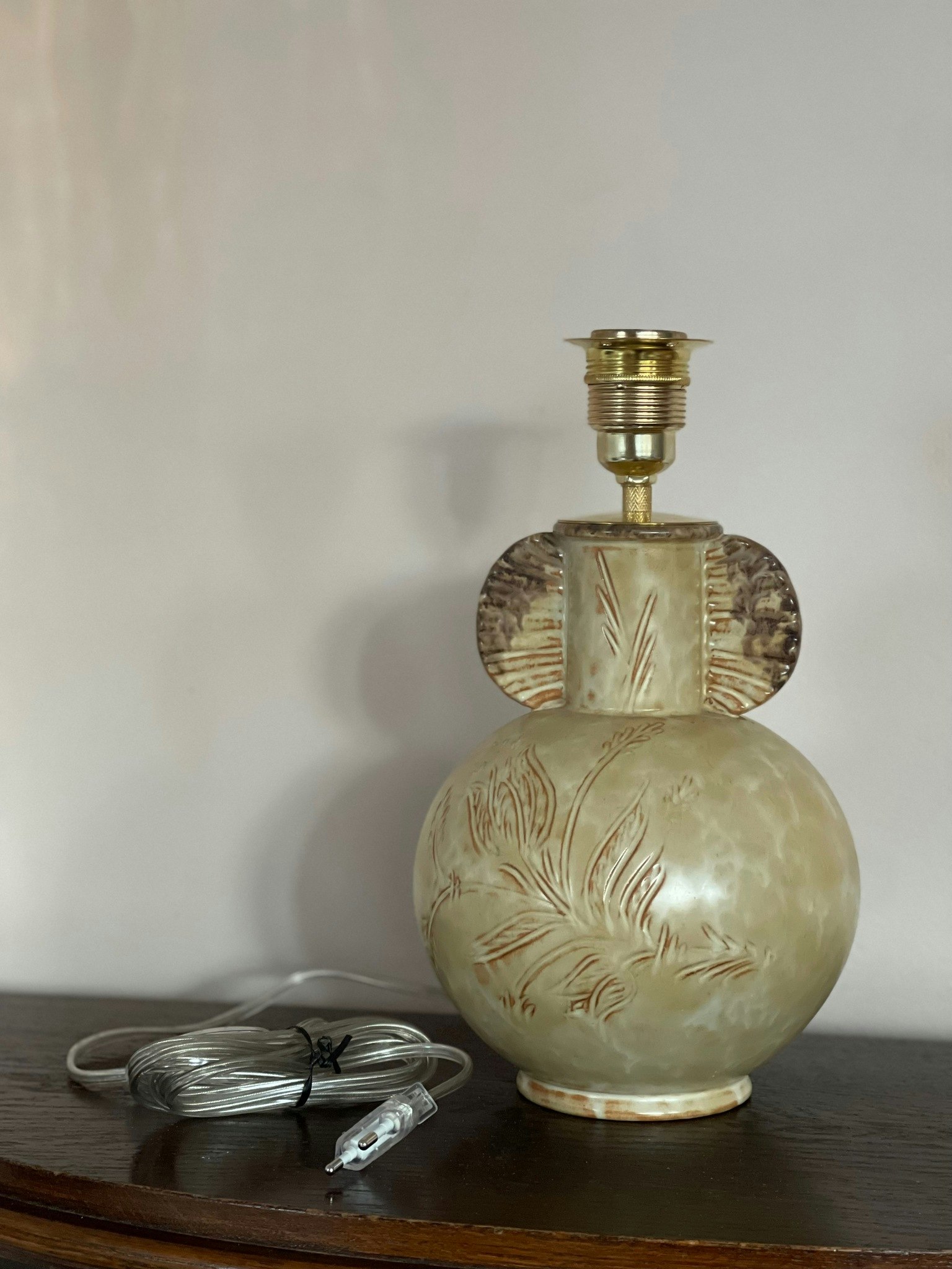 Upsala-Ekeby Art Deco Ceramic Table Lamp by Anna-Lisa Thomson. 1940s.