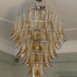 Sand Colored Murano Chandelier - Mazzega Style - GIANT