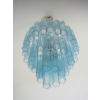 Murano Chandelier 'Tubular'. Large size in Turquoise.