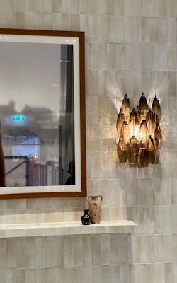 Murano Glass Wall Lamp 'SEDICI' in Sand.
