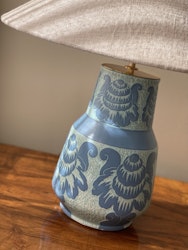 Josef Ekberg "Sgraffito" Large Table Lamp for Gustavsberg