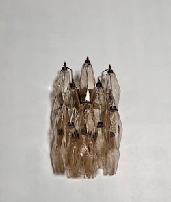 Murano Glass Wall Lamp 'SEDICI' in Sand.