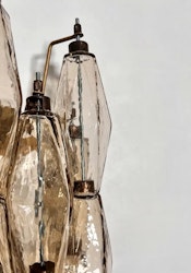 Murano Glass Wall Lamp 'SEDICI' in Sand.