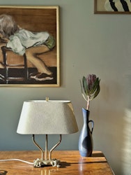 Brass Table Lamp with Double arms. 1940's.