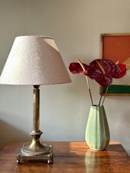 Böhlmarks Brass Corinthian Column Table Lamp. 1930's.