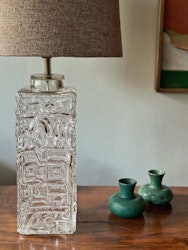 Stilarmatur Table Lamps in Clear Glass. 1960s.