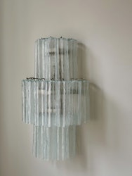 Murano Wall Sconce 'TUBULAR' clear glass