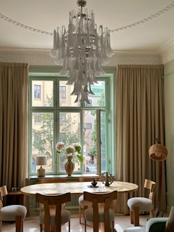 Murano Chandelier • MAZZEGA • size GIANT • white glass