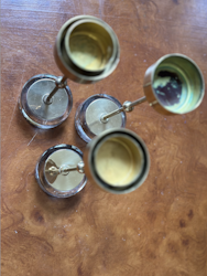 Set of 3 Gunnar Ander Brass Candlesticks for Tea Lights.