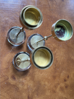 Set of 3 Gunnar Ander Brass Candlesticks for Tea Lights.