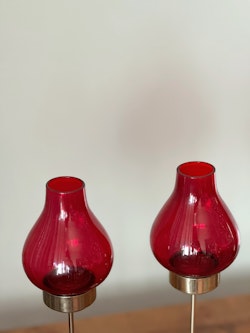 Set of two Gunnar Ander Brass Candlesticks for Tea Lights.