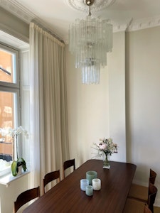 Murano Chandelier • TUBULAR • XL • clear glass