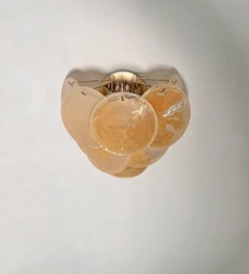 Pair of Murano Wall Lamps DISC in amber