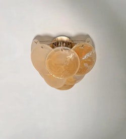 Pair of Murano Wall Lamps DISC in amber