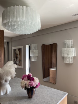 Murano Chandelier Tubular FLAT. XXL. Multicolor.
