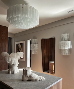 Murano Chandelier Tubular FLAT. XXL. Multicolor.