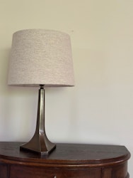 Art Noveau Table Lamp in patinated metal. 1940s.