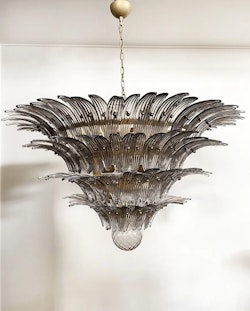 Murano Chandelier 'CORTO' XL SMOKED GREY