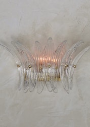 Pair of Murano Wall Lamps CORTO • clear glass