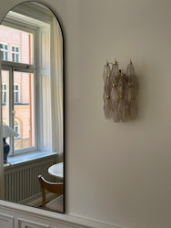 Murano Wall Lamp • 'SEDICI' • sand colored prisms