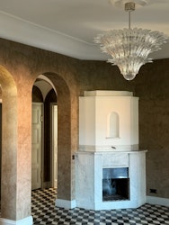 Murano Chandelier 'CORTO' • large size • clear glass