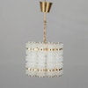 Tyringe Tubular Crystal & Brass Pendant