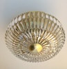 Orrefors Crystal Petal Flush Mount with brass fittings