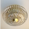 Orrefors Crystal Petal Flush Mount with brass fittings