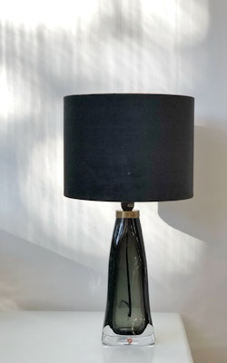 Pair of Orrefors Table Lamps Green Glass model RD-1323