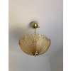 Art Deco Amber Glass Bowl Chandelier by Orrefors