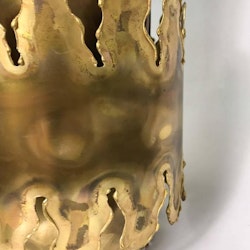 Brutalist Brass Pendant Light by Holm Sorensen