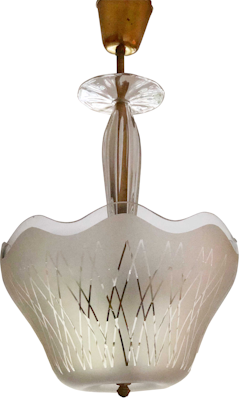 Orrefors Frost Glass Pendant