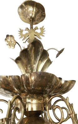 Swedish Grace Arvika Brass Chandelier by Firma Lars Holmström