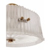 Orrefors Flush Mount with Glass Panels by Carl Fagerlund