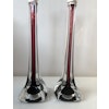 Mid-Century Modern Flygsfors Table Lamps in Burgundy by Paul Kedelv