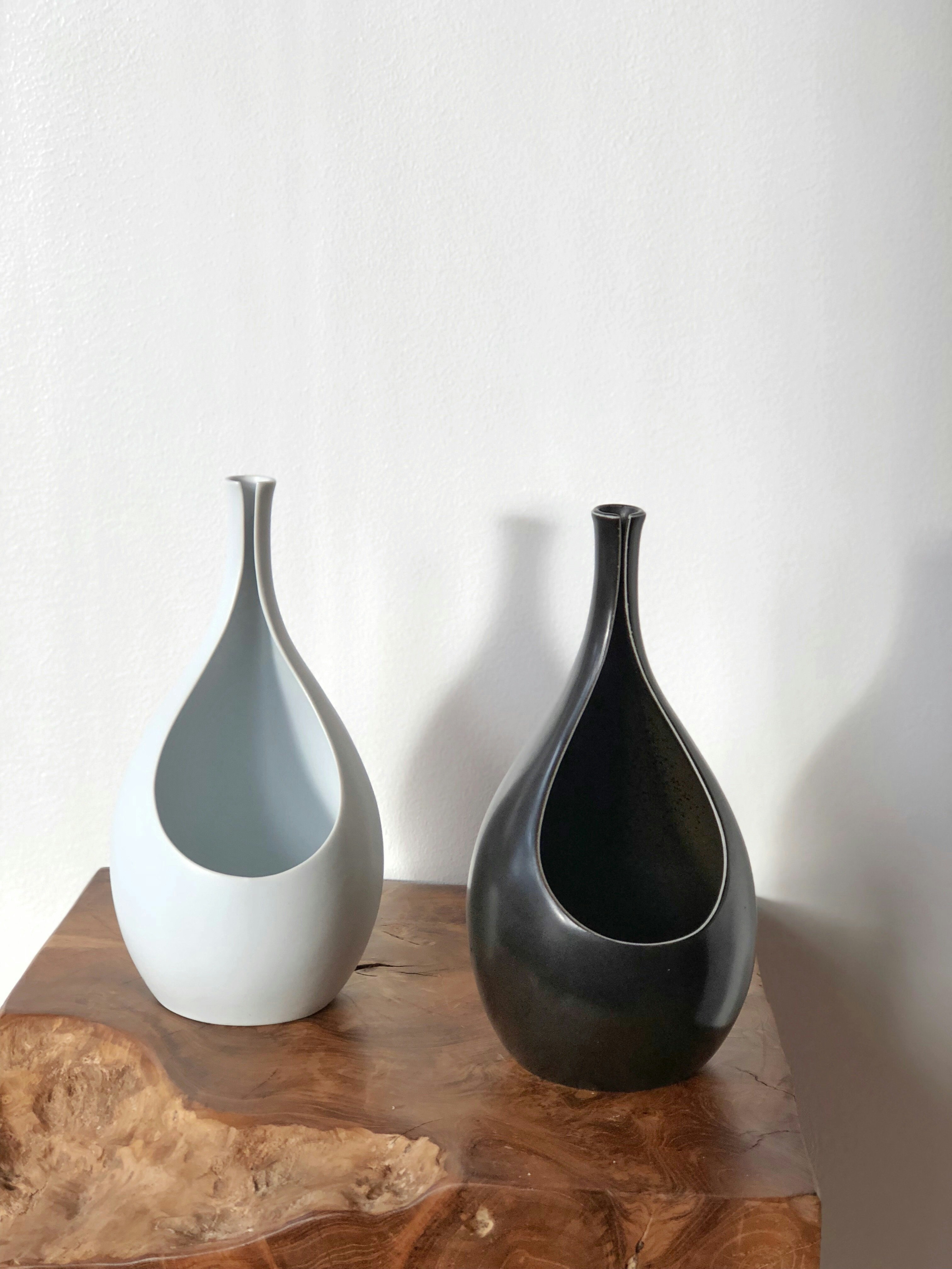 Stig Lindberg set of two 'Pungo' Ceramic Vases by Gustavsberg, 1950's