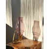 Ystad Metall Pink Candle Light Holder in Brass by Gunnar Ander