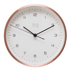 Tiq väggklocka med kopparfärgad ram, 15 cm - KE7756C