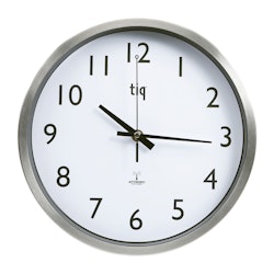Tiq väggklocka med ram i aluminium, radiokontrollerad, 30 cm - F6664ARC