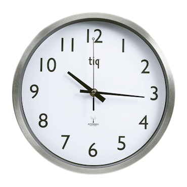 Tiq väggklocka med ram i aluminium, radiokontrollerad, 30 cm - F6664ARC