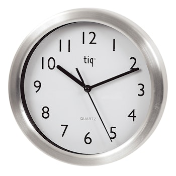 Tiq Väggklocka med ram i aluminium, 20 cm - F317