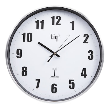Tiq Väggklocka med ram i aluminium, Radiokontrollerad, 38 cm - C9803NRCS