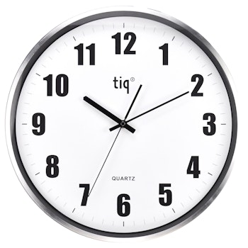 Tiq väggklocka med ram i aluminium, 38 cm - C9803