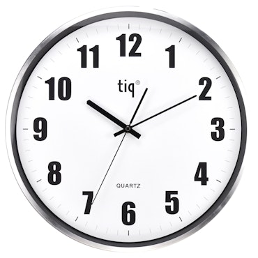 Tiq väggklocka med ram i aluminium, 38 cm - C9803