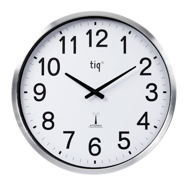 Tiq Väggklocka med ram i aluminium, Radiokontrollerad, 50 cm - EL500RCIN