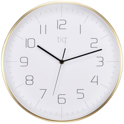 Tiq stilren design väggklocka med ram i guld, 34 cm - YH9735G