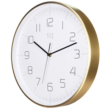 Tiq stilren design väggklocka med ram i guld, 34 cm - YH9735G